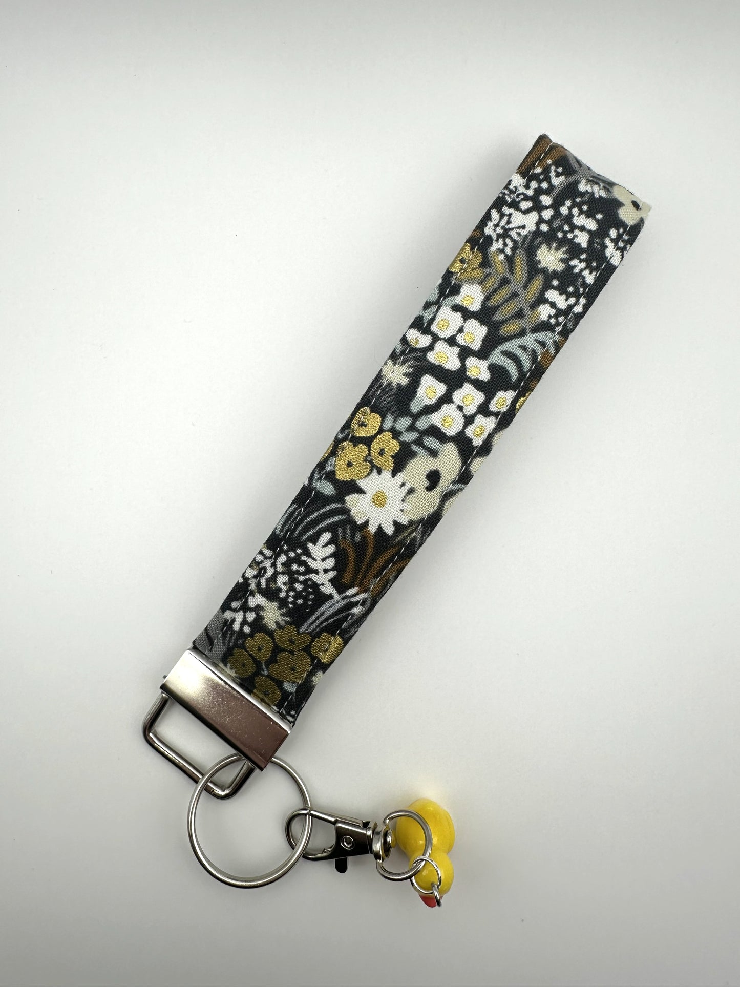 Midnight Bloom - Keychain Wristlet