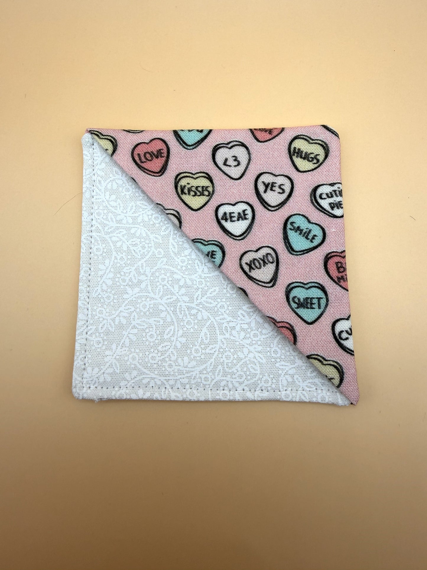Pink Conversation Hearts - Page Corner Bookmark